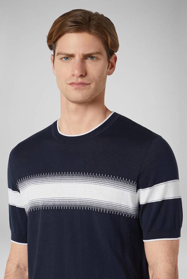 Pull Pal Zileri Maglia Girocollo In Seta E Cotone