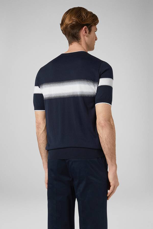 Pull Pal Zileri Maglia Girocollo In Seta E Cotone