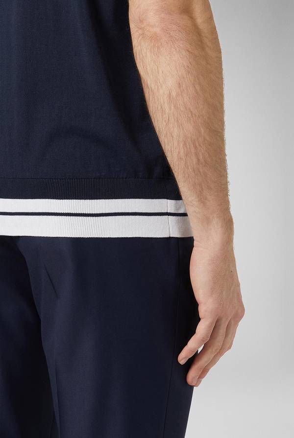 Pull Pal Zileri Polo Con Bande A Contrasto