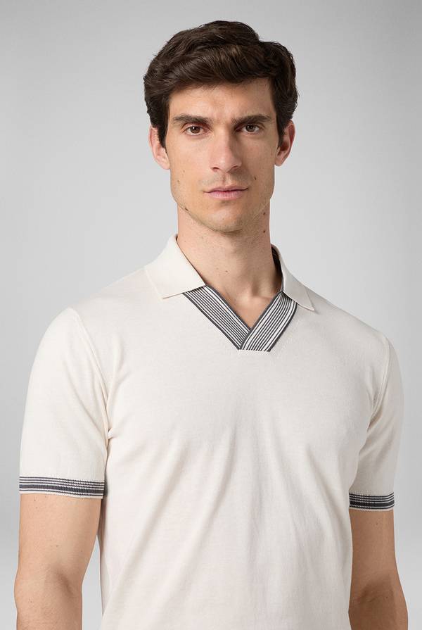 Pull Pal Zileri Polo Con Finiture Millerighe