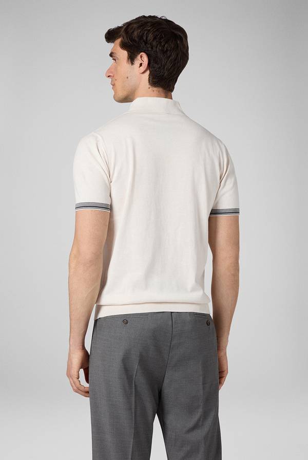 Pull Pal Zileri Polo Con Finiture Millerighe