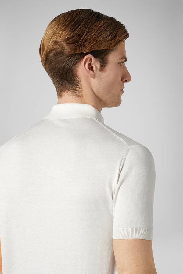 Pull Pal Zileri Polo In Maglia Di Seta E Cotone