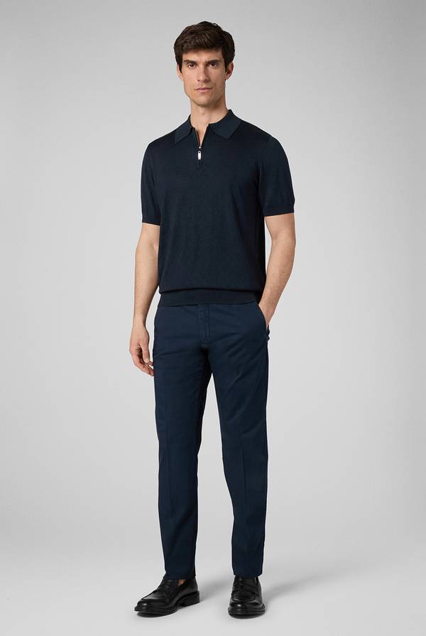 Pull Pal Zileri Polo Jacquard Con Monogramma Pz