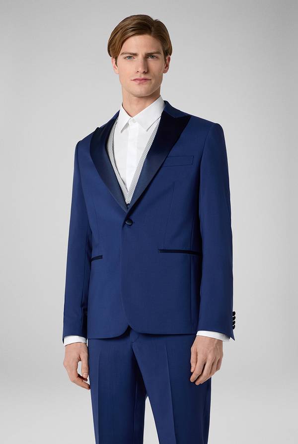 Pull Pal Zileri Smoking In Lana Con Rever In Satin