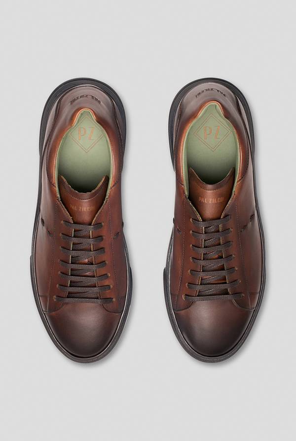 Pull Pal Zileri Sneakers In Pelle E Camoscio