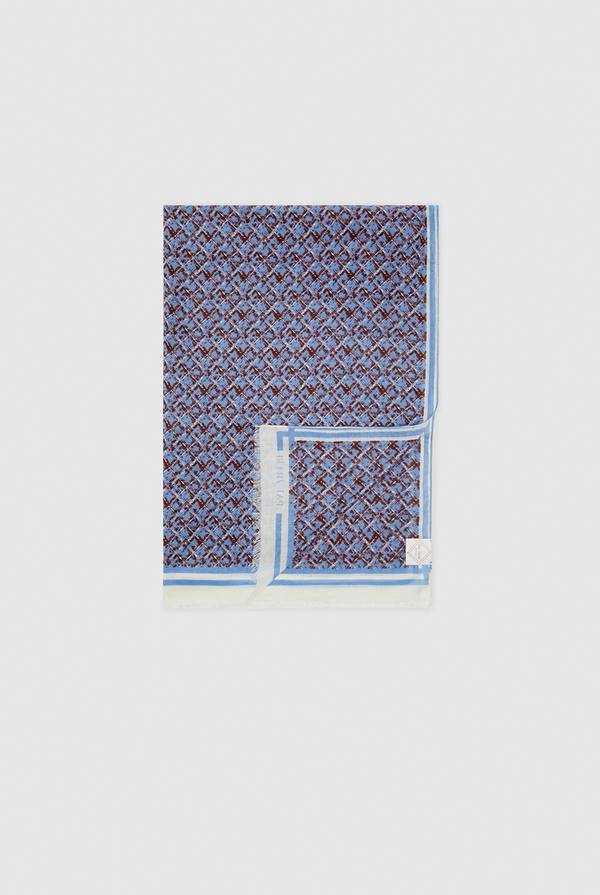 Pull Pal Zileri Sciarpa in modal e lana con fantasia geometrica