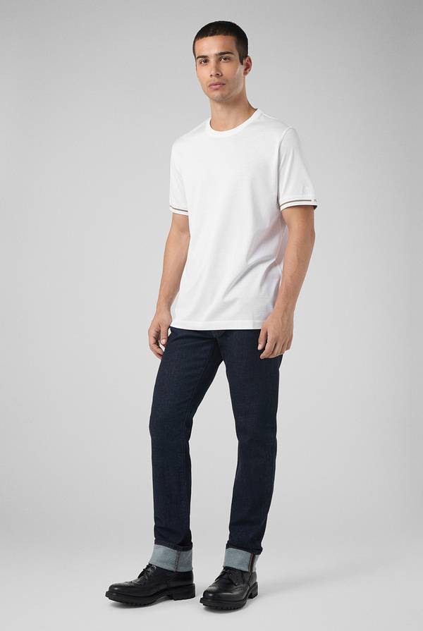 Pull Pal Zileri T-Shirt In Jersey Con Logo Ricamato