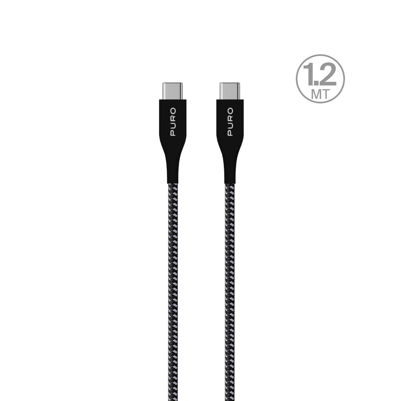 Puro Cavo di ricarica e sincronizzazione Fabric Ultra-Strong 30W da USB-C a USB-C 1,2 M