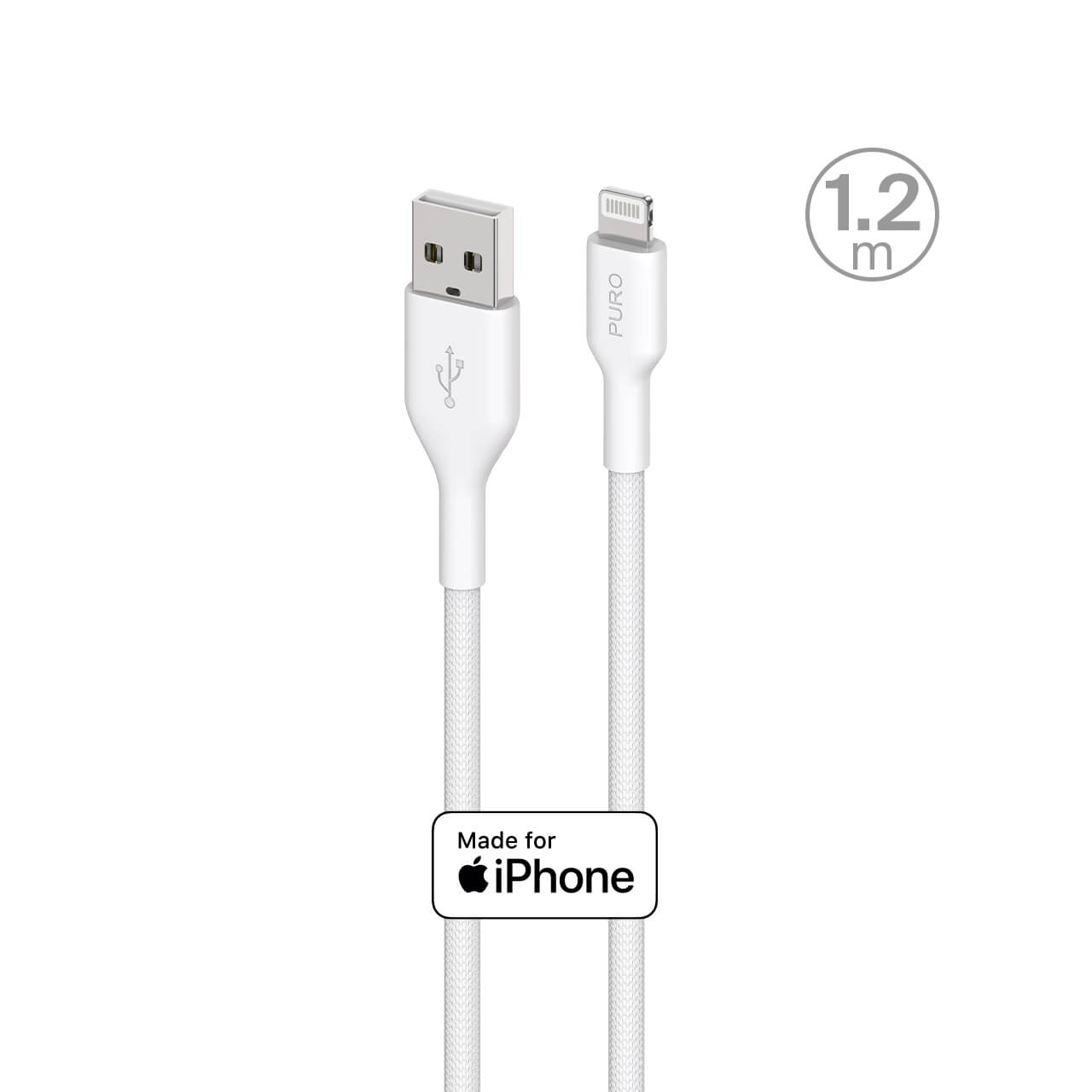 Puro Cavo di Ricarica e Sincronizzazione Fabrik 2.0 da USB-A a Lightning 1,2m