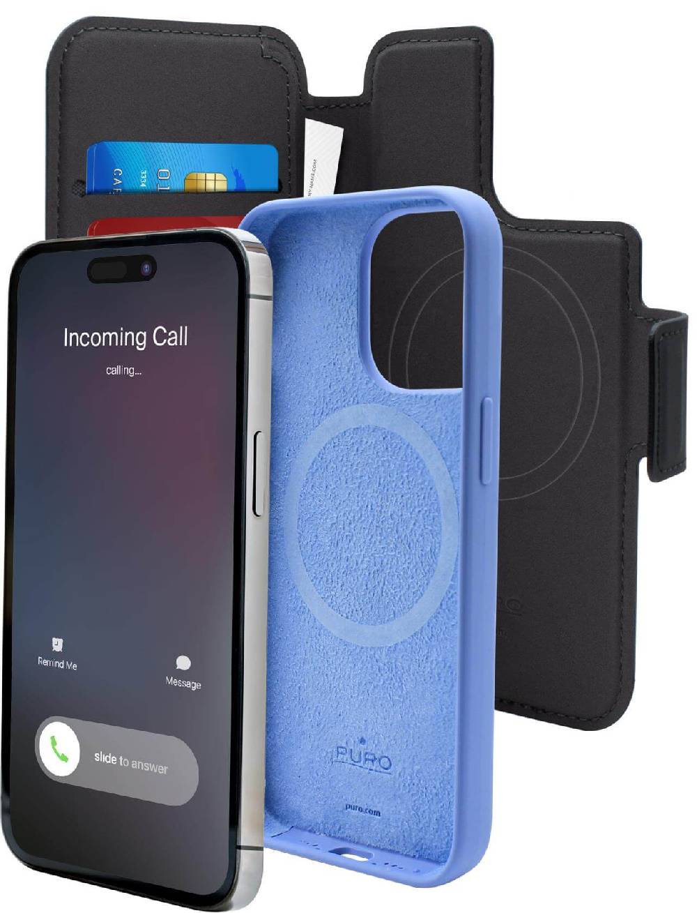 Puro Custodia Magnetica Folio Per IPhone 13 Pro E IPhone 14 Pro Compatibile Con Tecnologia MagSafe