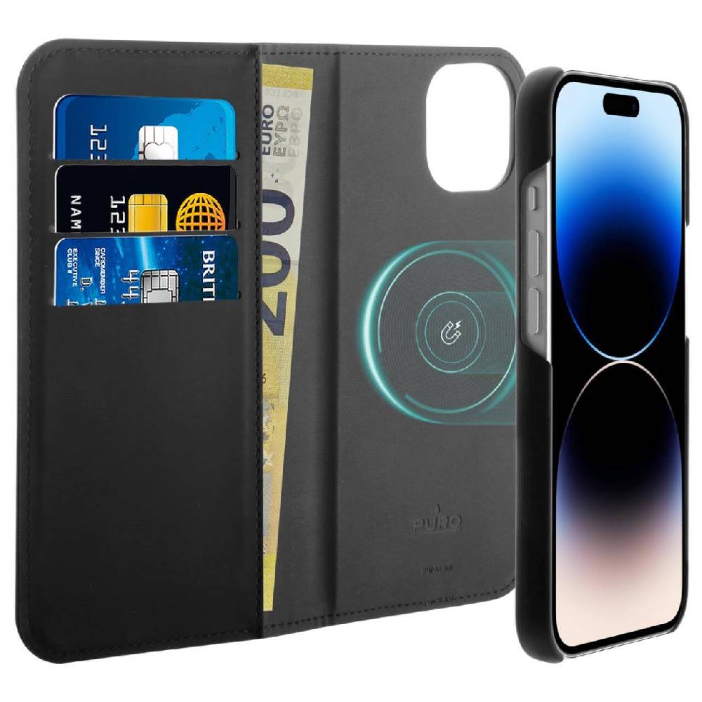 Puro Custodia Wallet MagSafe Detachable Per IPhone 14 Pro Max