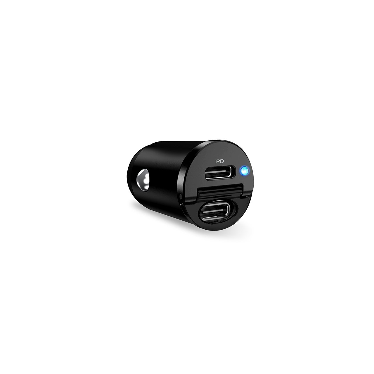 Puro Mini Carica Batterie da Auto “Bullet” 2 porte USB-C Fast Charging e Power Delivery 30W