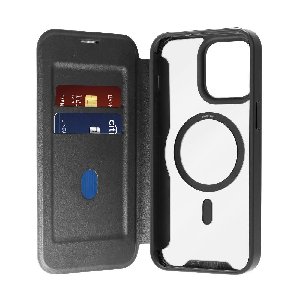 Puro Custodia Book Mag per iPhone 15 Pro Max