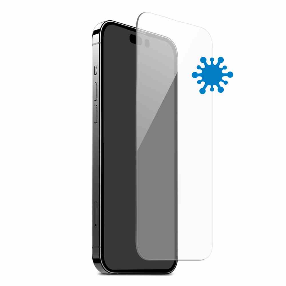 Puro Vetro Temperato Antimicrobico per iPhone 15 Pro Max