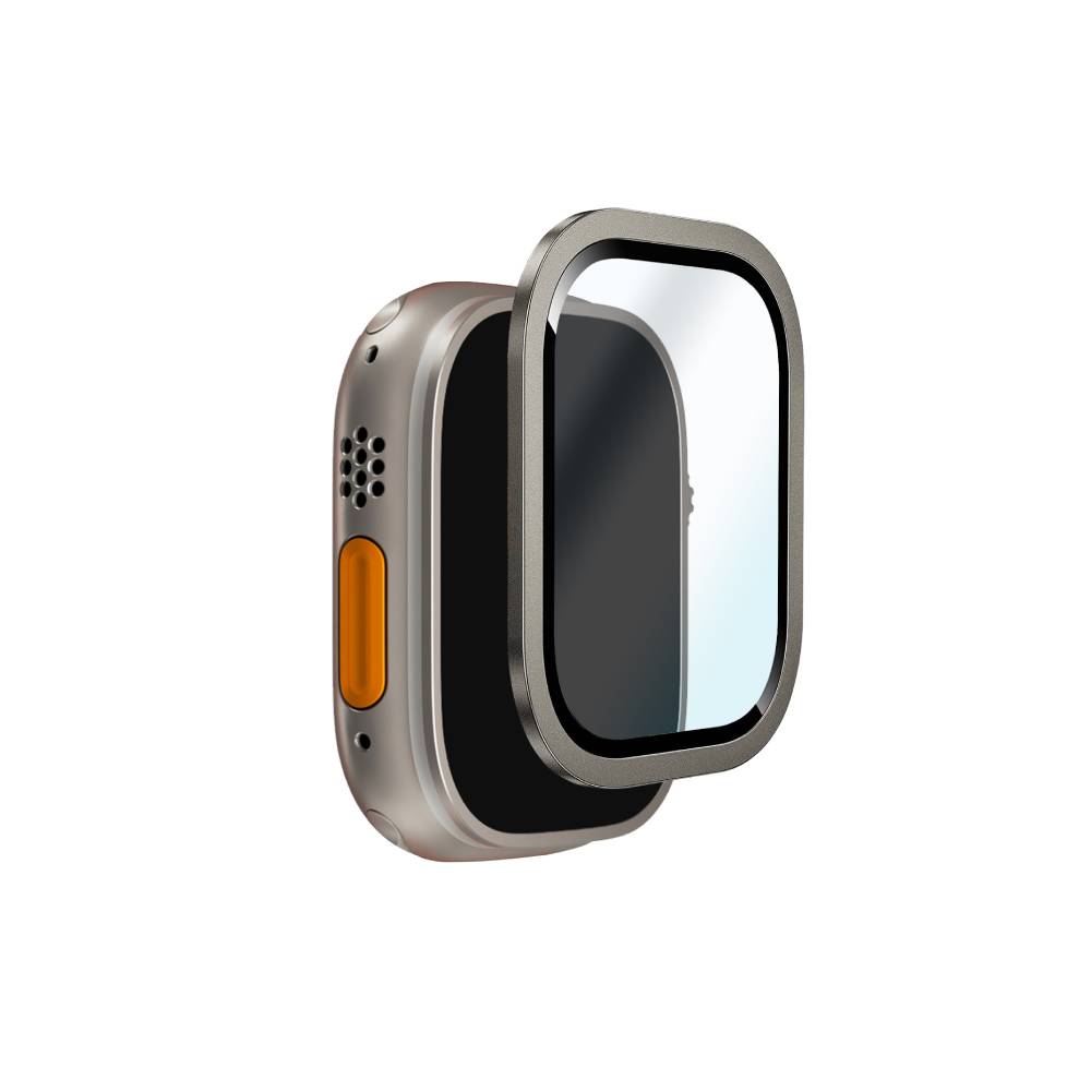Puro Vetro temperato con cornice in titanio per Apple Watch Ultra e Ultra 2