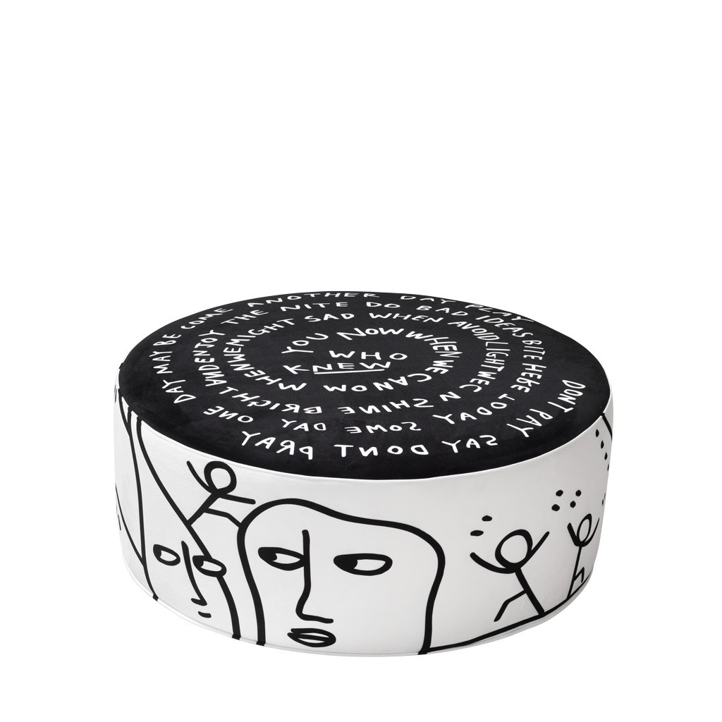 Qeeboo Eclipse Etching Pouf L