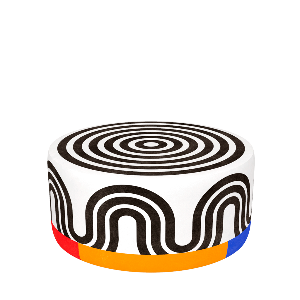 Qeeboo Pouf Oggian Spyral White L