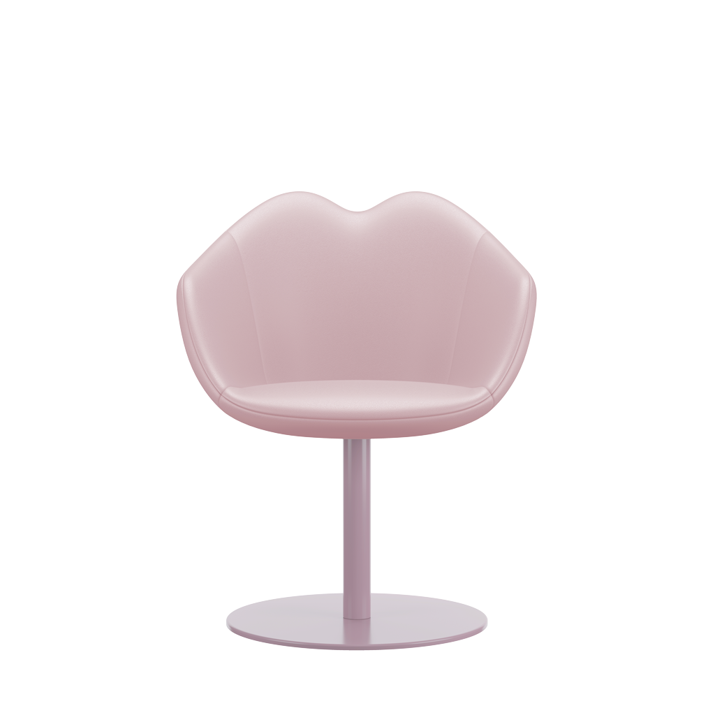 Qeeboo XOXO Chair Leather Round Base