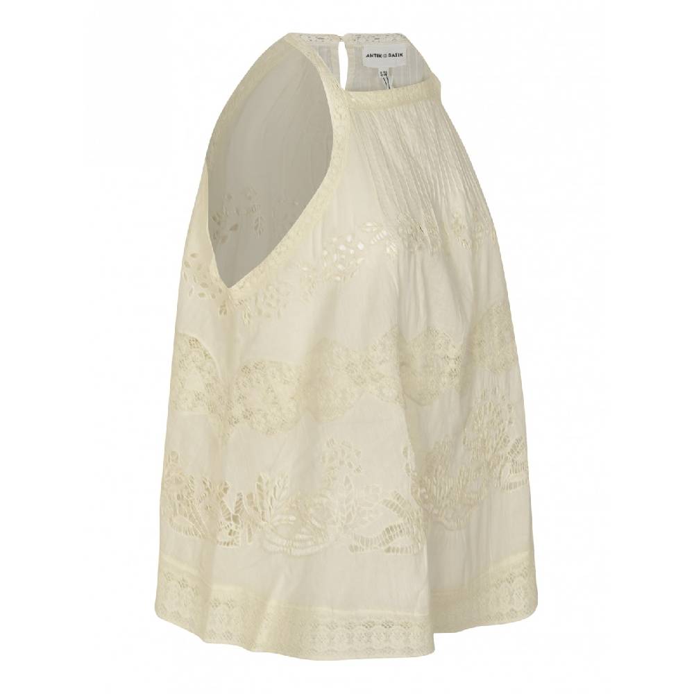 ANTIK BATIK Top Senza Maniche Traforato Aloha