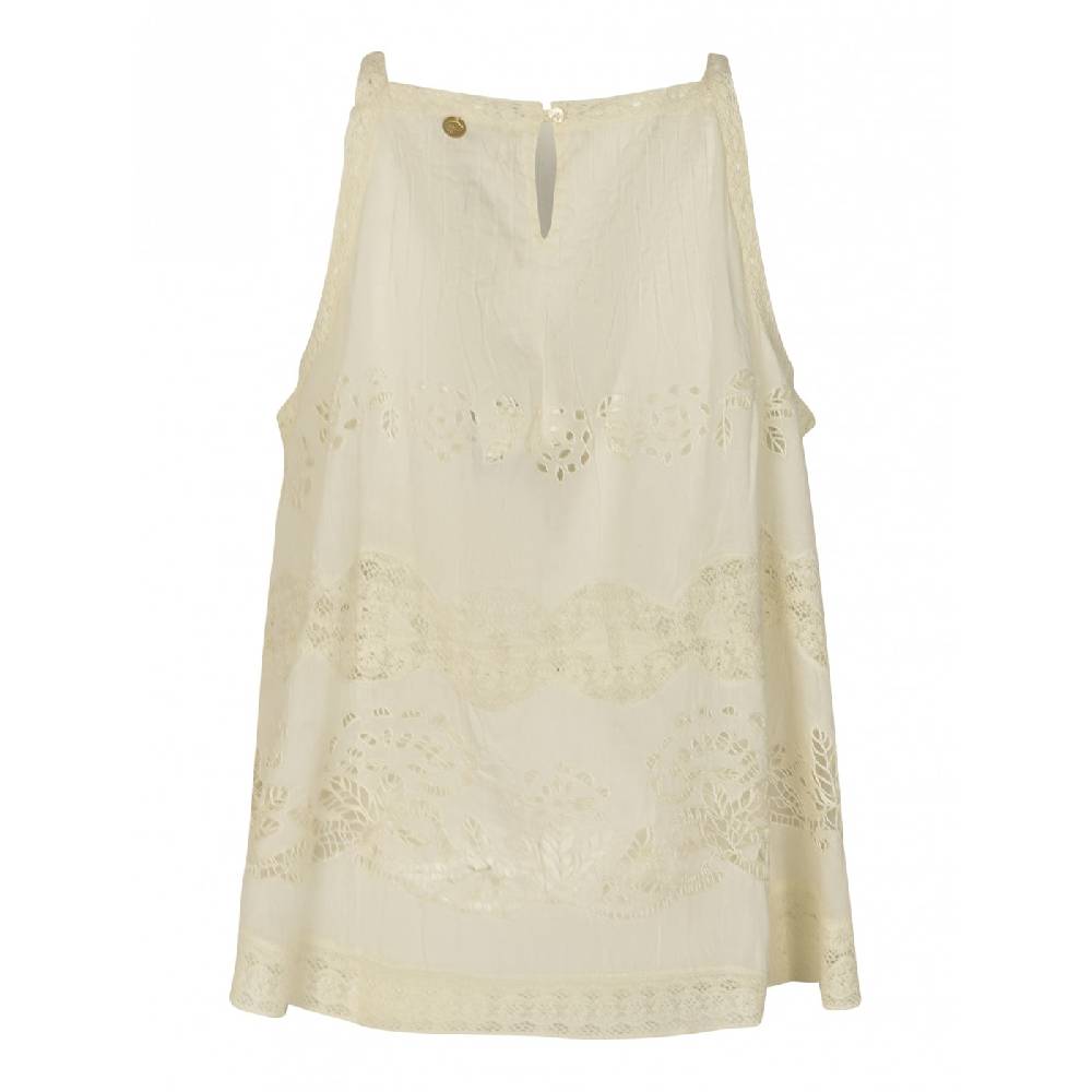 ANTIK BATIK Top Senza Maniche Traforato Aloha