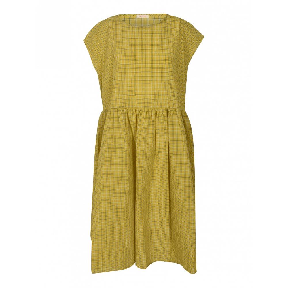 APUNTOB Abito quadretti spalla scesa