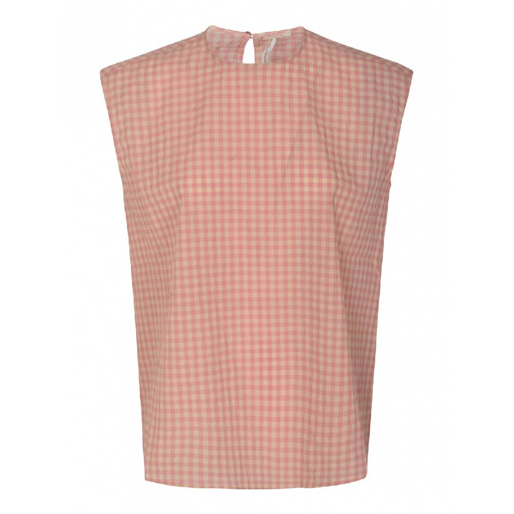 APUNTOB Top quadretti smanicato