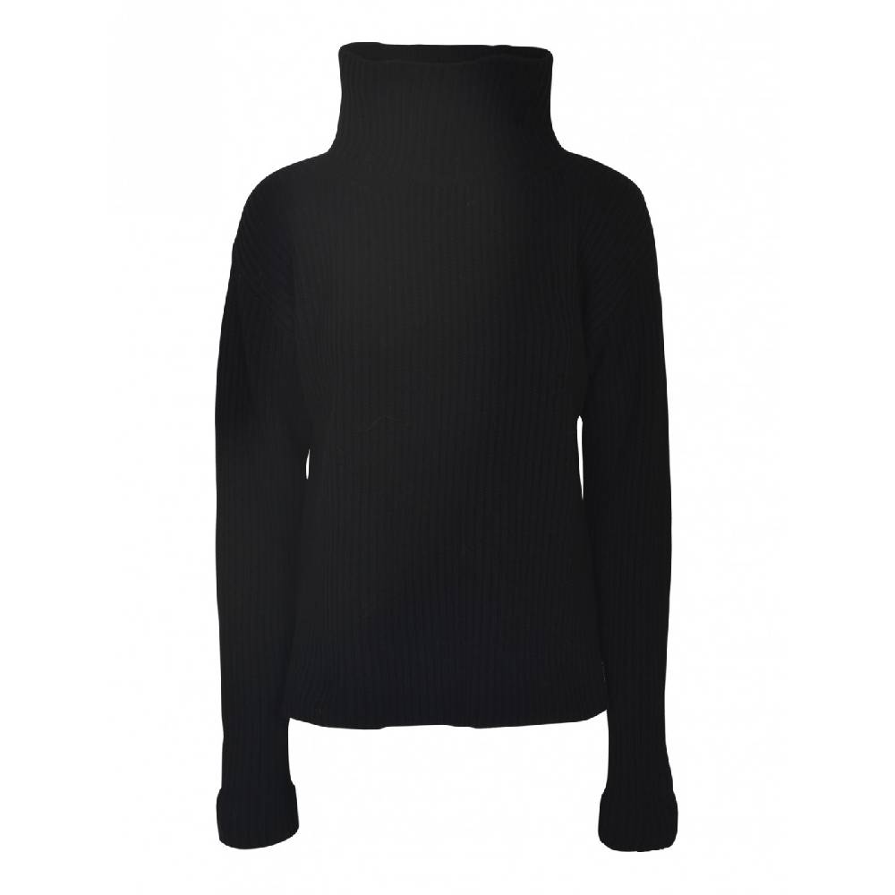 BASE Maglia collo alto costa inglese