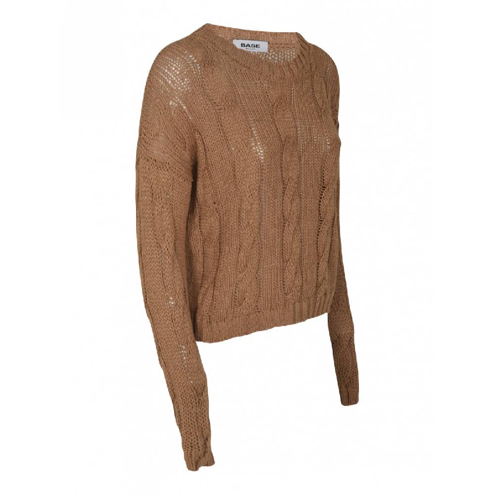 BASE Maglia Girocollo Trecce