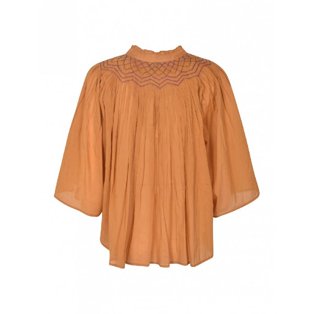 ANTIK BATIK Blusa Ampia Collo Aperto In Cotone Ricamato