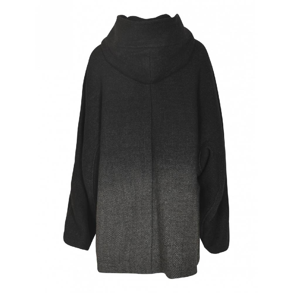 Y'S YOHJI YAMAMOTO Caban Drappeggiato Con Cappuccio