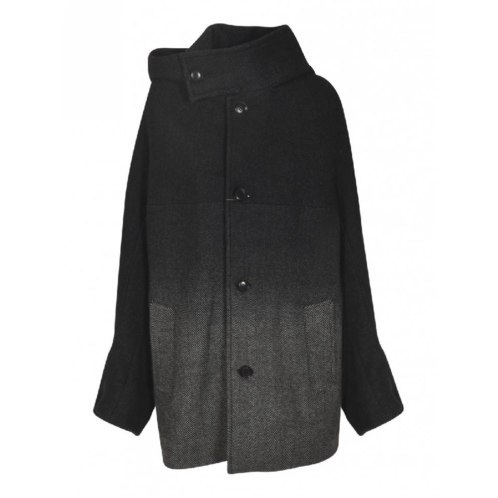 Y'S YOHJI YAMAMOTO Caban drappeggiato con cappuccio