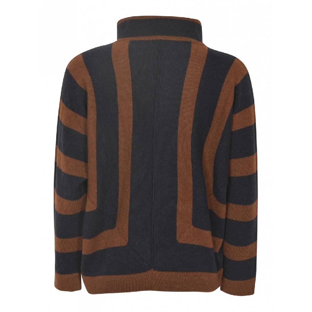 DE CLERCQ Maglia Scollo V Con Collo Fantasia