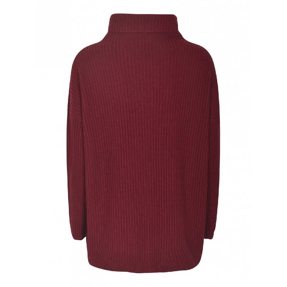 F CASHMERE Maglia Collo Alto Costa Inglese