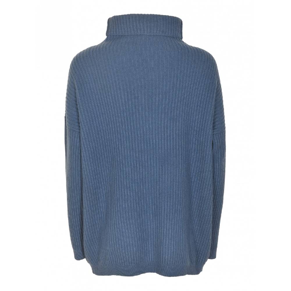 F CASHMERE Maglia Collo Alto Costa Inglese