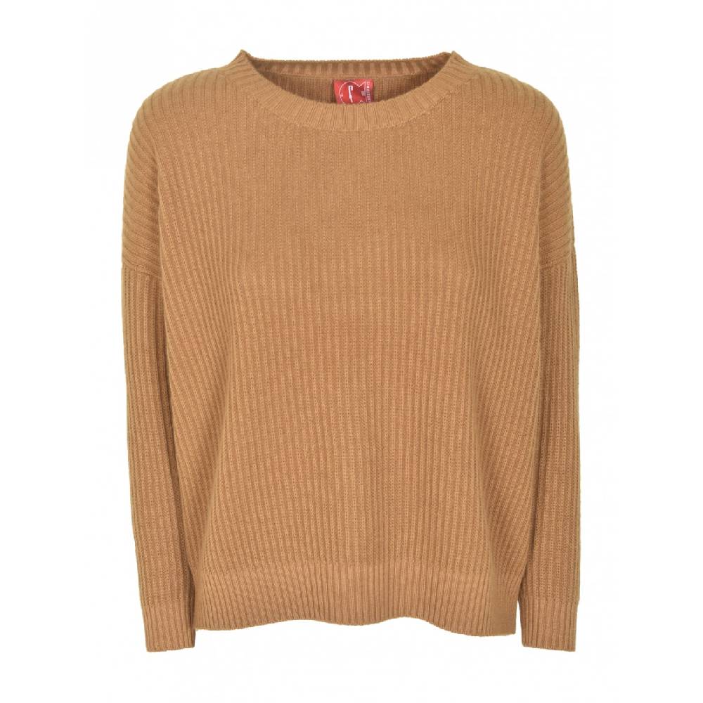 F CASHMERE Maglia girocollo costa inglese