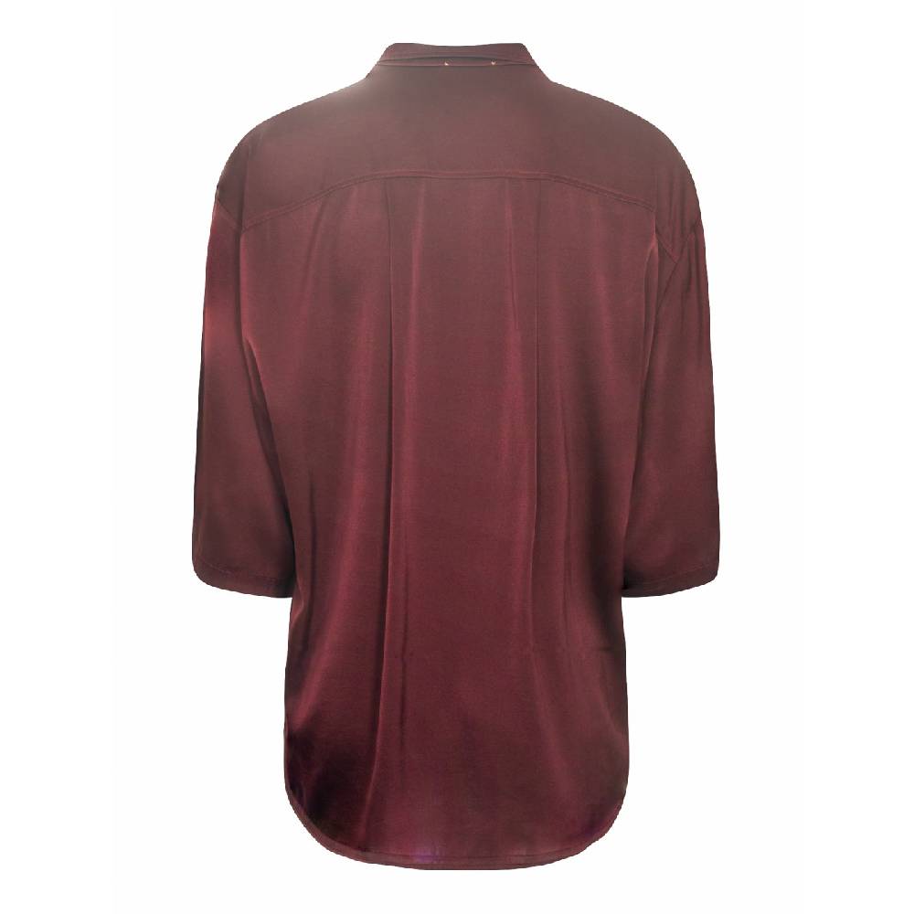 FORTE FORTE Camicia Manica Corta Raso Seta Strech