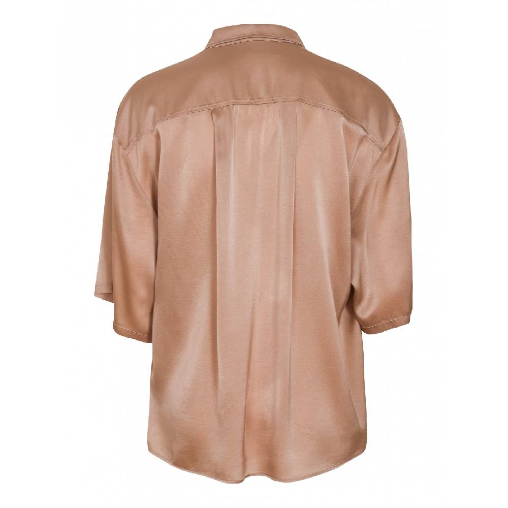 FORTE FORTE Camicia Manica Corta Raso Seta Strech