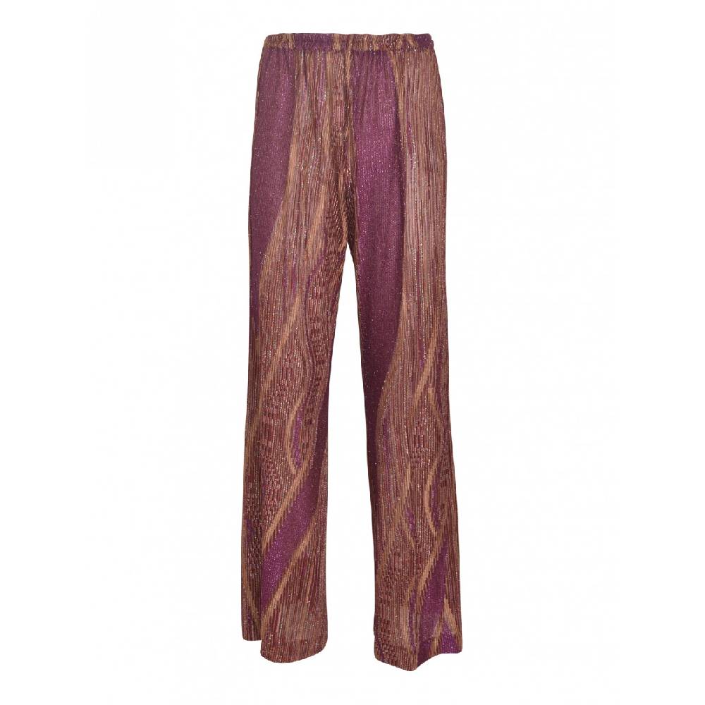 FORTE FORTE Pantaloni flared jersey lurex