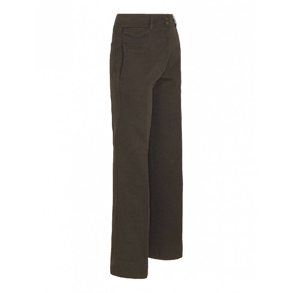 FORTE FORTE Pantaloni Vita Alta Twill