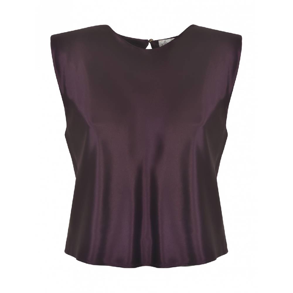 FORTE FORTE Top smanicato il raso di vis