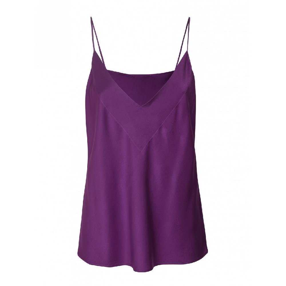 FORTE FORTE Top spallina ras seta strech