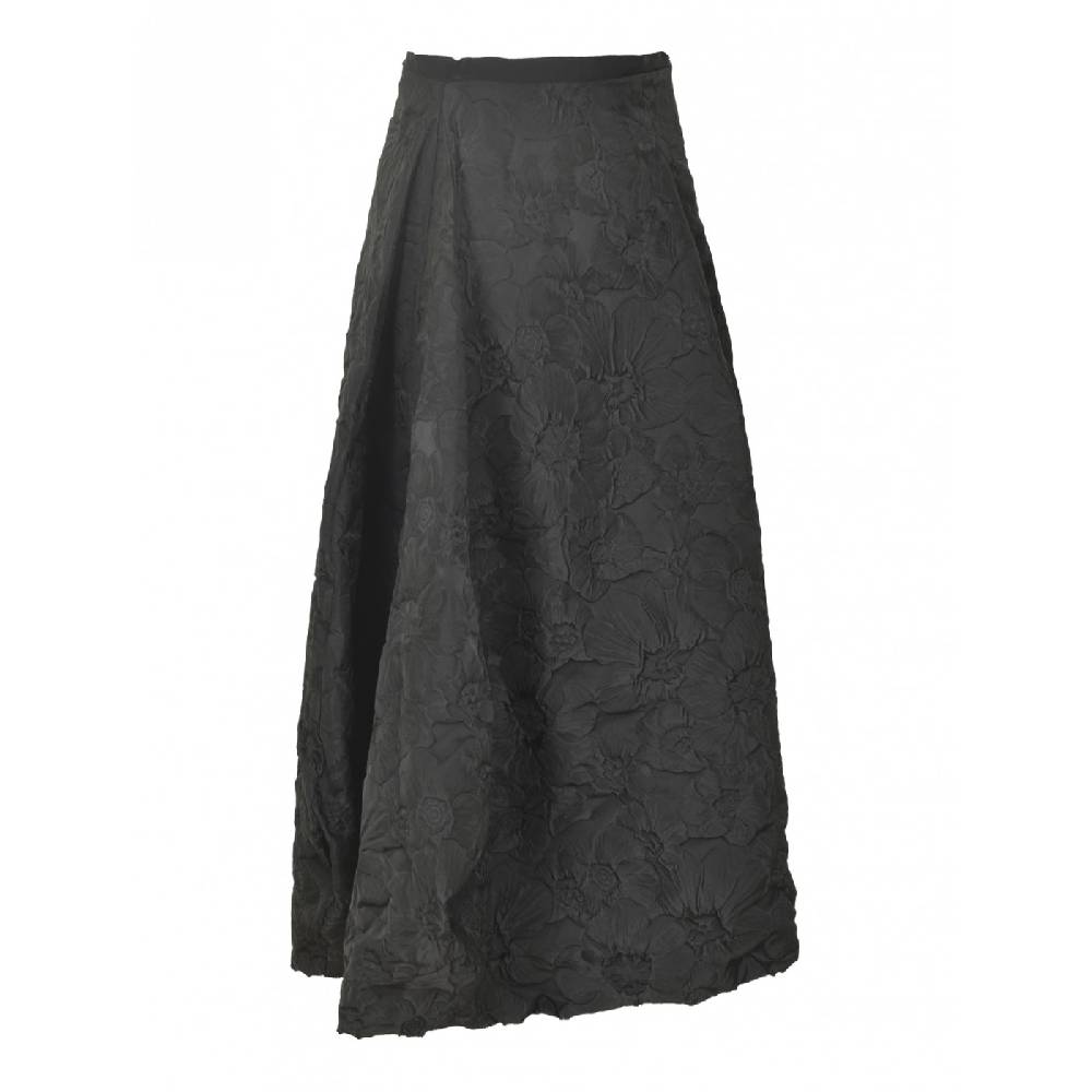 MARC LE BIHAN Gonna Irregolare Tessutio Fiori Tono Su Tono