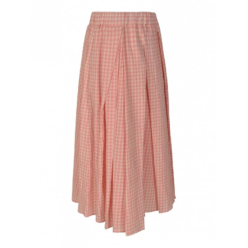 APUNTOB Gonna Quadrretti Elastico In Vita Con Pieghe