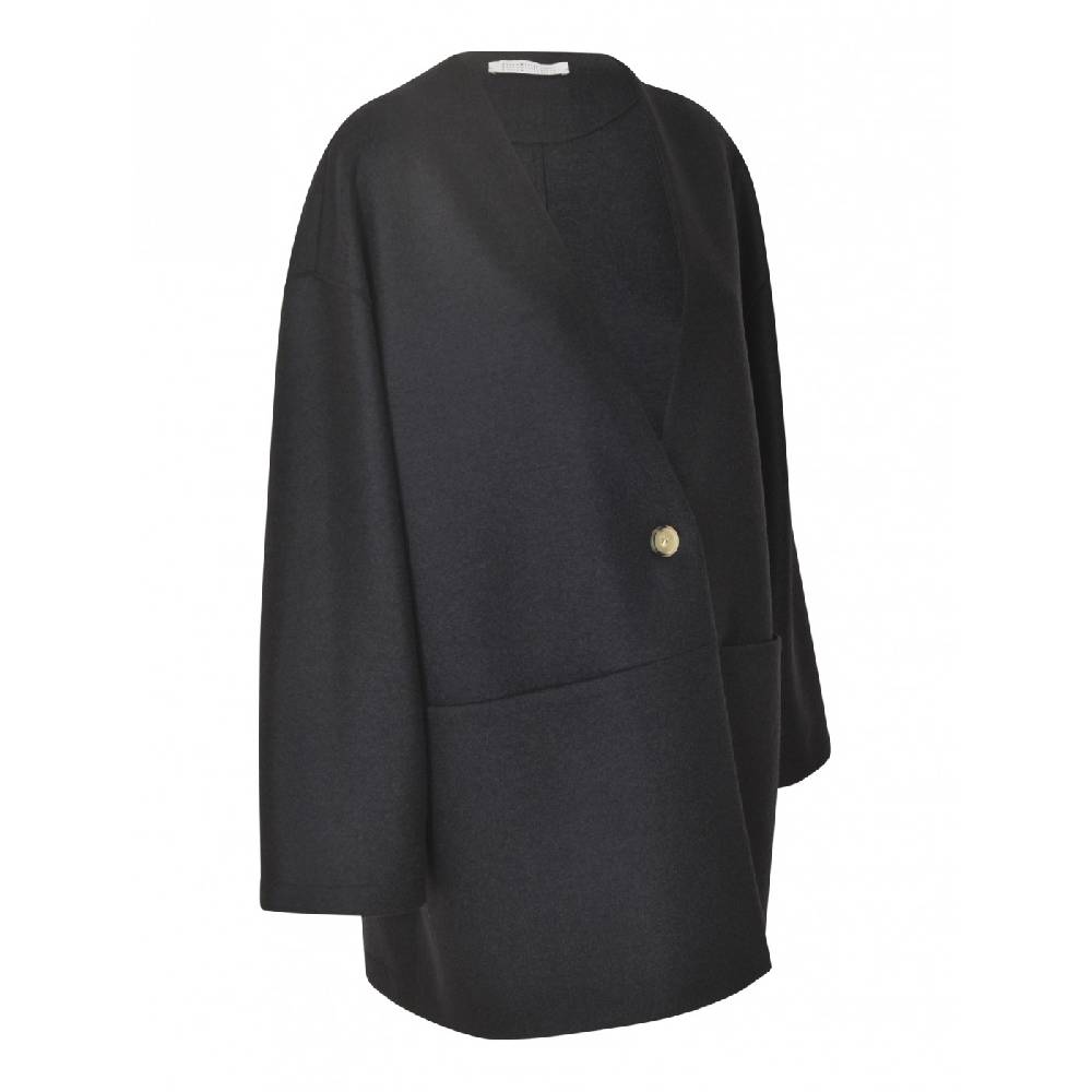 HARRIS WHARF LONDON Giaccone Over Senza Collo