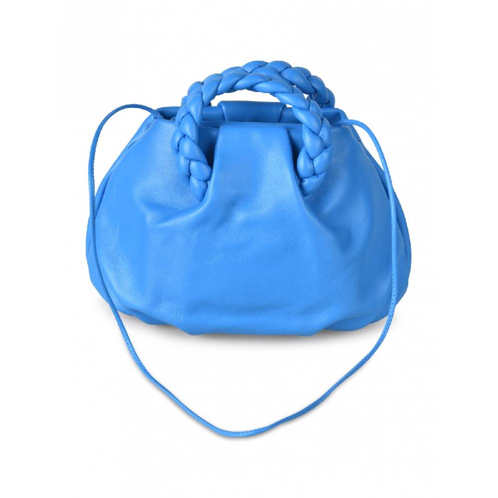 HEREU Bombon Braided Handle Pleated Crossbody