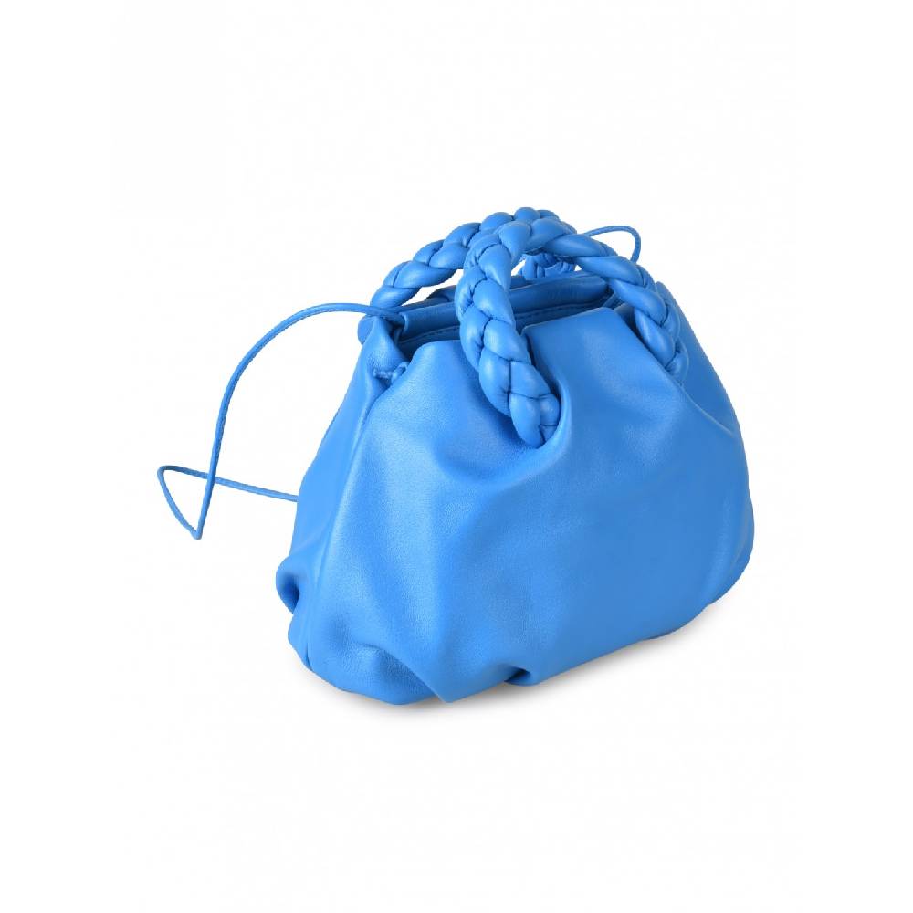 HEREU Bombon Braided Handle Pleated Crossbody