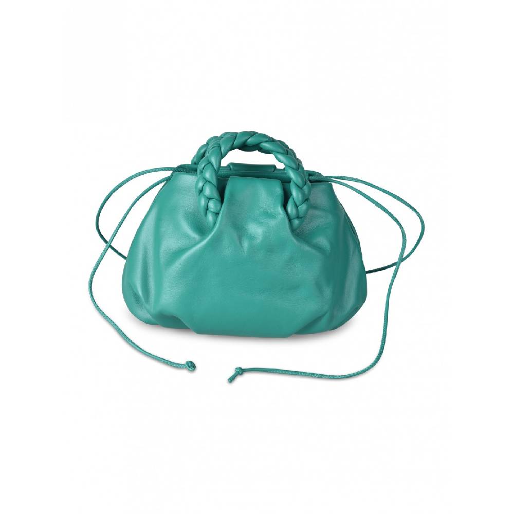 HEREU Bombon braided handle pleated crossbody