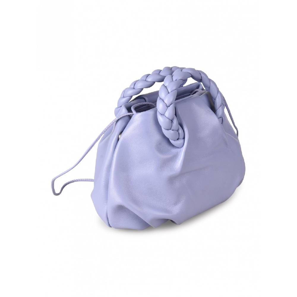 HEREU Bombon Braided Handle Pleated Crossbody