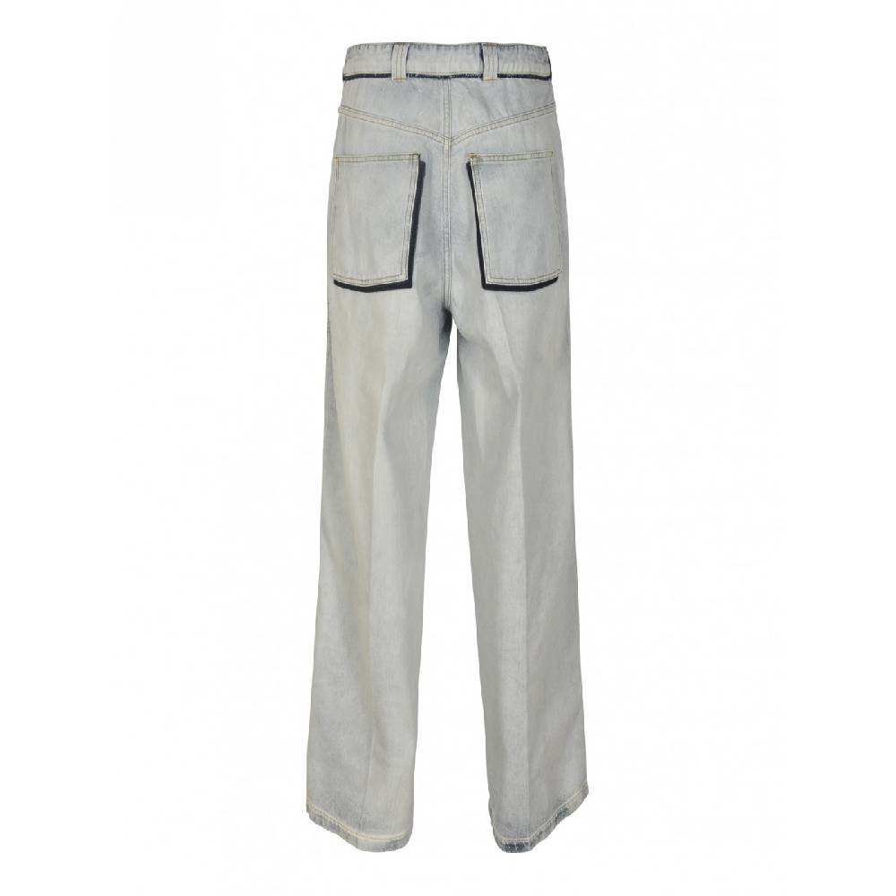 MAISON MARGIELA Jeans Over Con Pences Gamba Larga