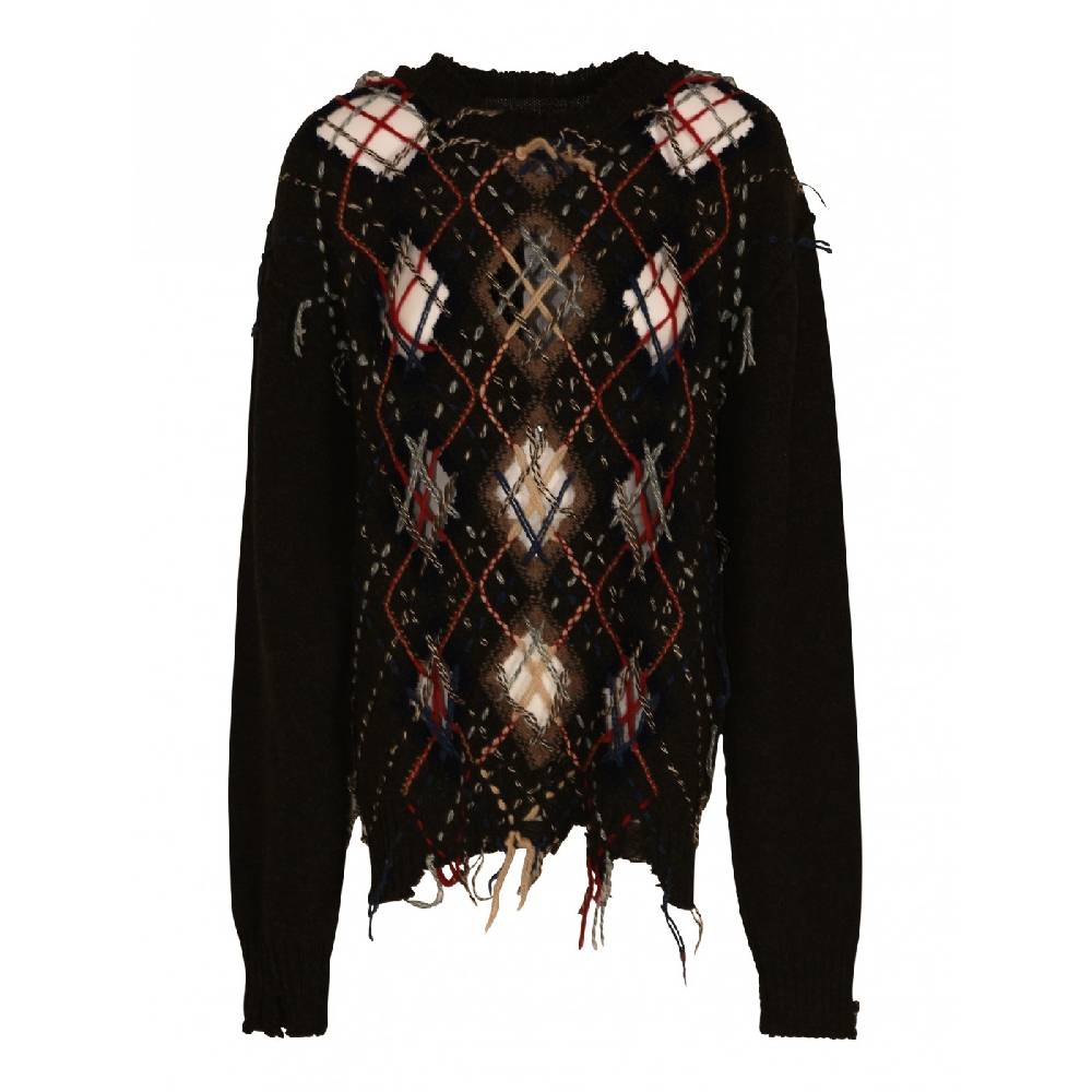 MAISON MARGIELA Maglia girocollo ricamata